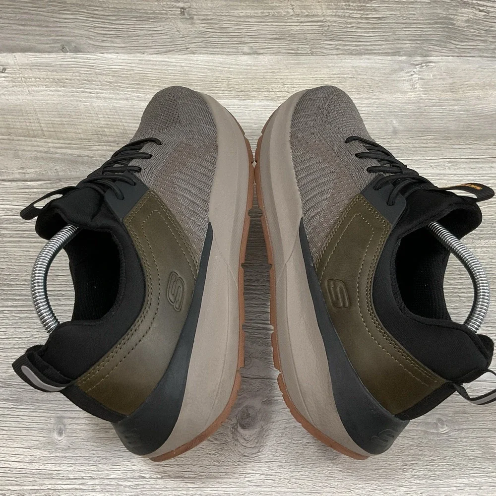 Skechers Neville Calhan Mens 9.5 Olive Black Athletic Running Sneakers 210501